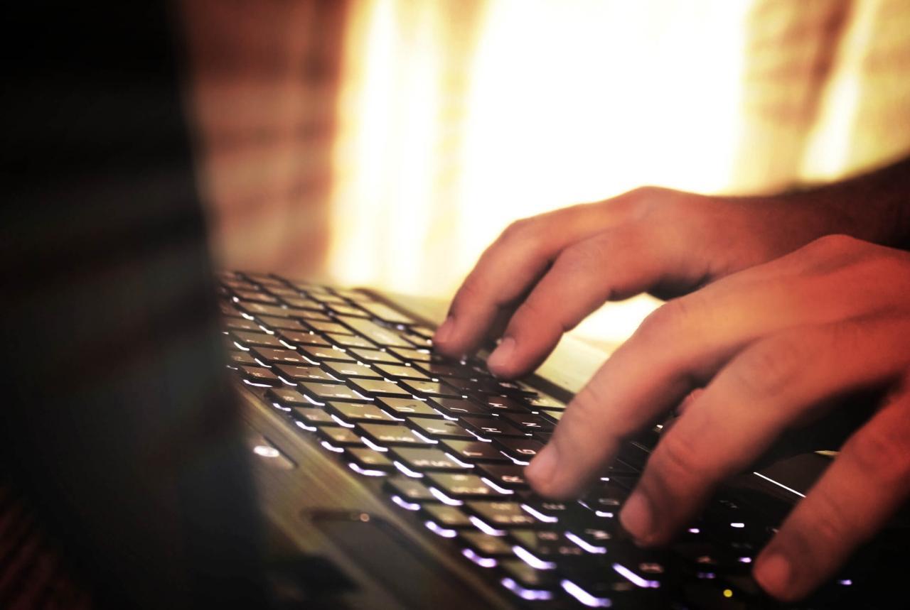 Typing dissertation introduction on a computer keyboard